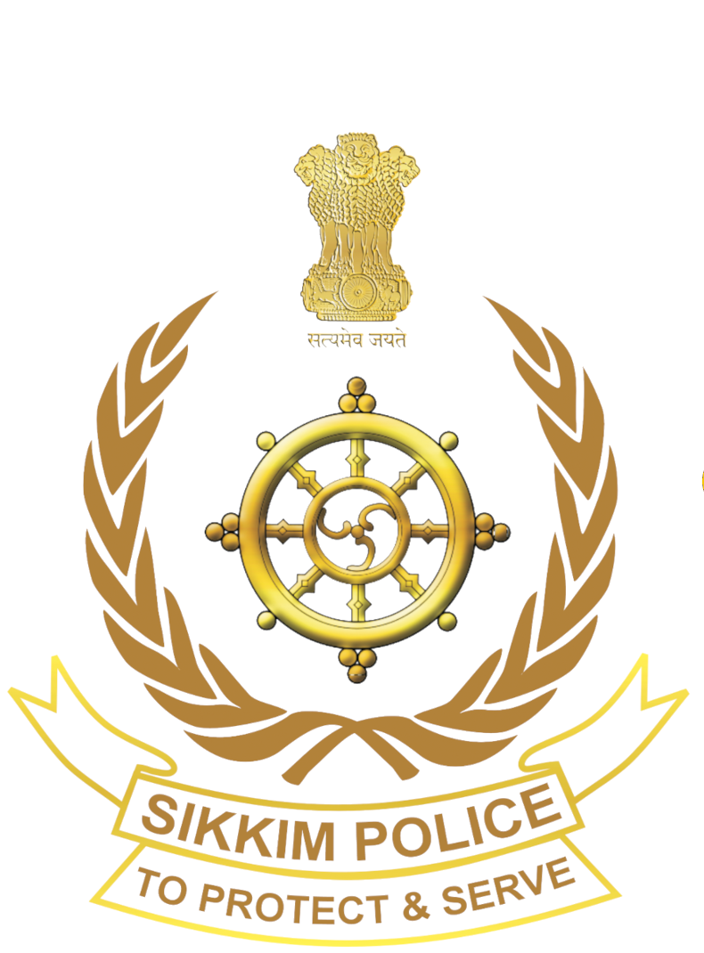 sikkim police logo print tshirt
