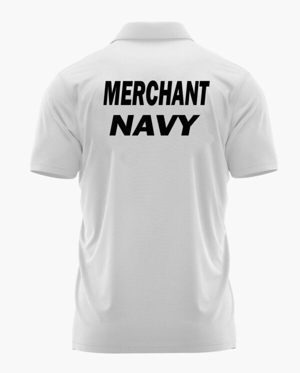 Merchant Navy White Printed Custom T-shirt - Image 2