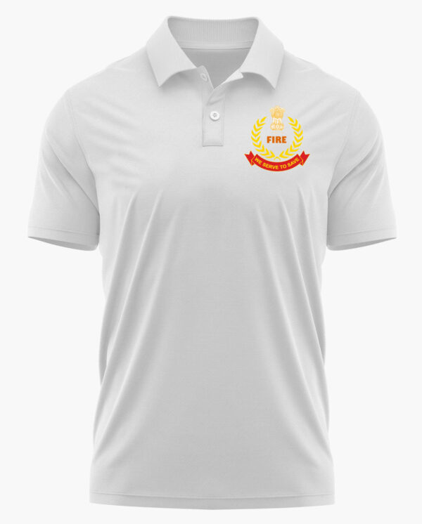 Fire Service Customized White Printed T-Shirt - Image 2