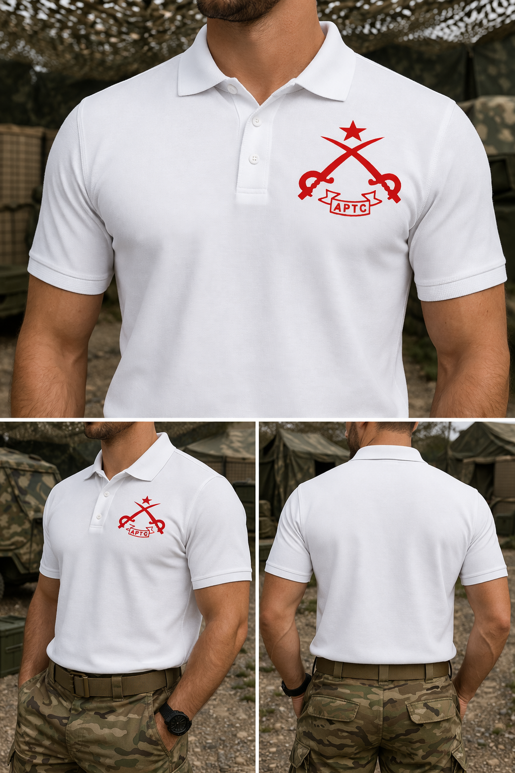 Premium APTC Logo Printed White Customized T-Shirt for Police Aspirants - Image 4
