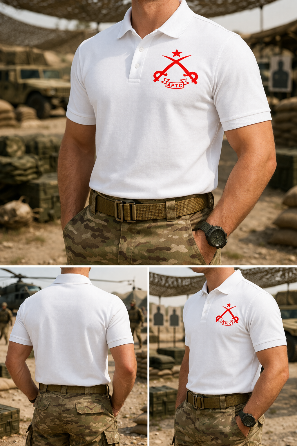 Premium APTC Logo Printed White Customized T-Shirt for Police Aspirants - Image 5