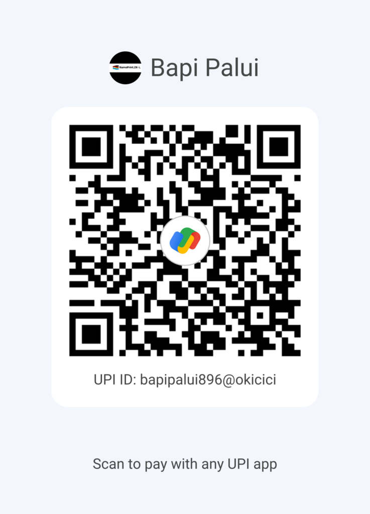 Scan to Pay via Google Pay / PhonePe